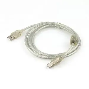 Дата-кабель Cablexpert CCF-USB2-AMBM-TR-10 3m USB(тато) - USB Type B(тато) Transparent