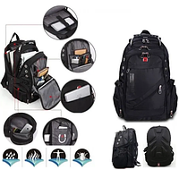 Туристические рюкзаки SwissGear 8810 с aux и USB с ортопедической спинкой дорожные рюкзаки для ноутбука