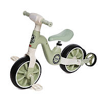 Дитячий велосипед-беговел 2 в 1 з музикою і підсвічуванням Зелений