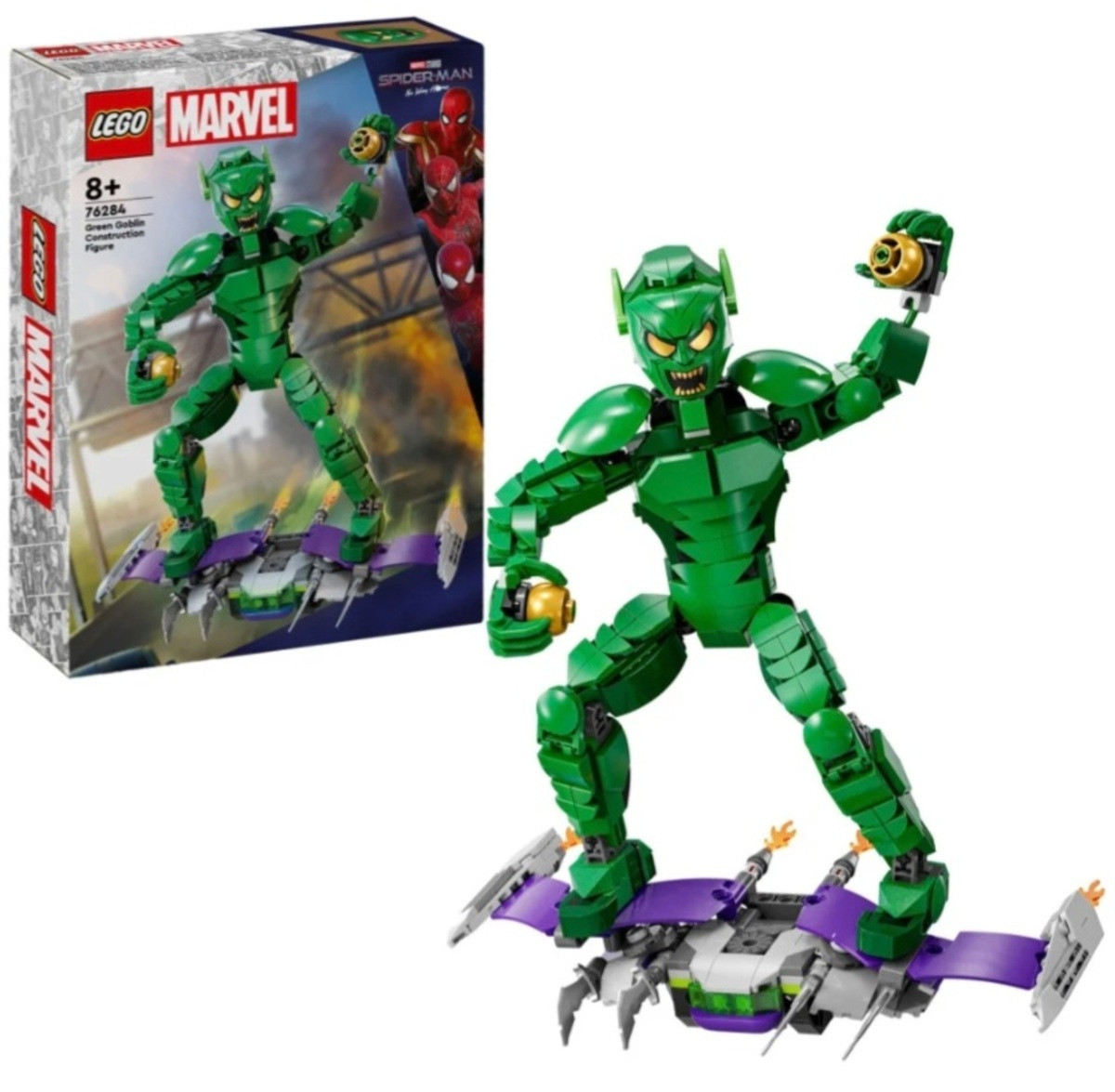 Конструктор Лего Марвел фігурка Зеленого Гобліна Lego Marvel Green Goblin Construction Figure 76284