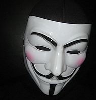 Маска Гая Фокса пластиковая V for Vendetta mask Anonymous маска Анонимуса