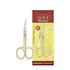 Ножиці для кутикули QPI Professional вигнуті золотисті 10 см MH-302