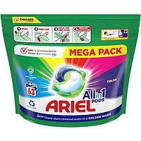 Капсулы для стирки Ariel Pods All in 1 Color Clean&Fres для цветного белья 63 шт.