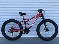 Велосипед гірський двопідвісний фетбайк 26 дюймів Toprider 620 (червоний)