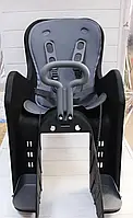 Дитяче велосипедне крісло з ручкою BQ-9-1А, 5-точкові ремені, регулювання висоти підставки ніг, 12-22 кг.
