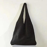 Новая вязаная сумка мешок Черный
