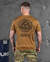 Тактическая потоотводящая футболка Oblivion Pagnarok койот, мужская военная футболка зсу полиэстер с рисунками