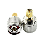 Перехідник ВЧ штекер SMA-штекер N, латунь