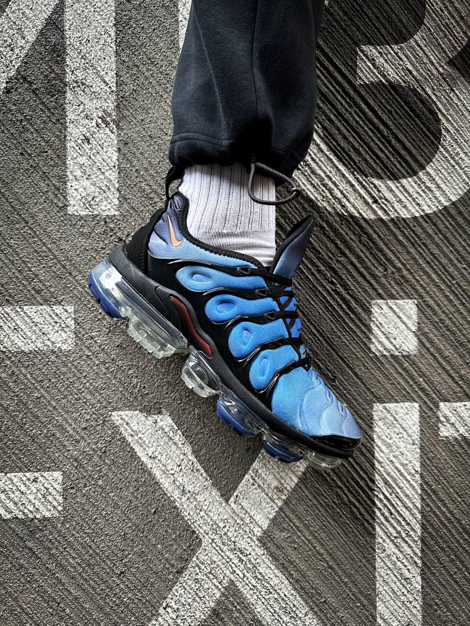 Чоловічі Кросівки Nike Air VaporMax Plus Blue Black / Найк Аїр ВапорМакс Плюс Сині з Чорним