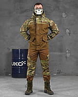 Тактичний весняний костюм Гірка койот мультикам, чоловічий армійський костюм рипстоп із капюшоном для військових