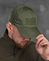 Тактическая бейсболка армейская кепка олива, мужская военная летняя кепка под шеврон коттон, бейсболка для зсу