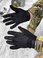 Тактические перчатки черные Mechanix, перчатки военные черные ЗСУ, перчатки черные полиция