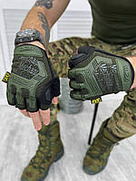 Тактические перчатки Mechanix беспалые олива, штурмовые боевые перчатки олива беспалые усиленные для ЗСУ XL
