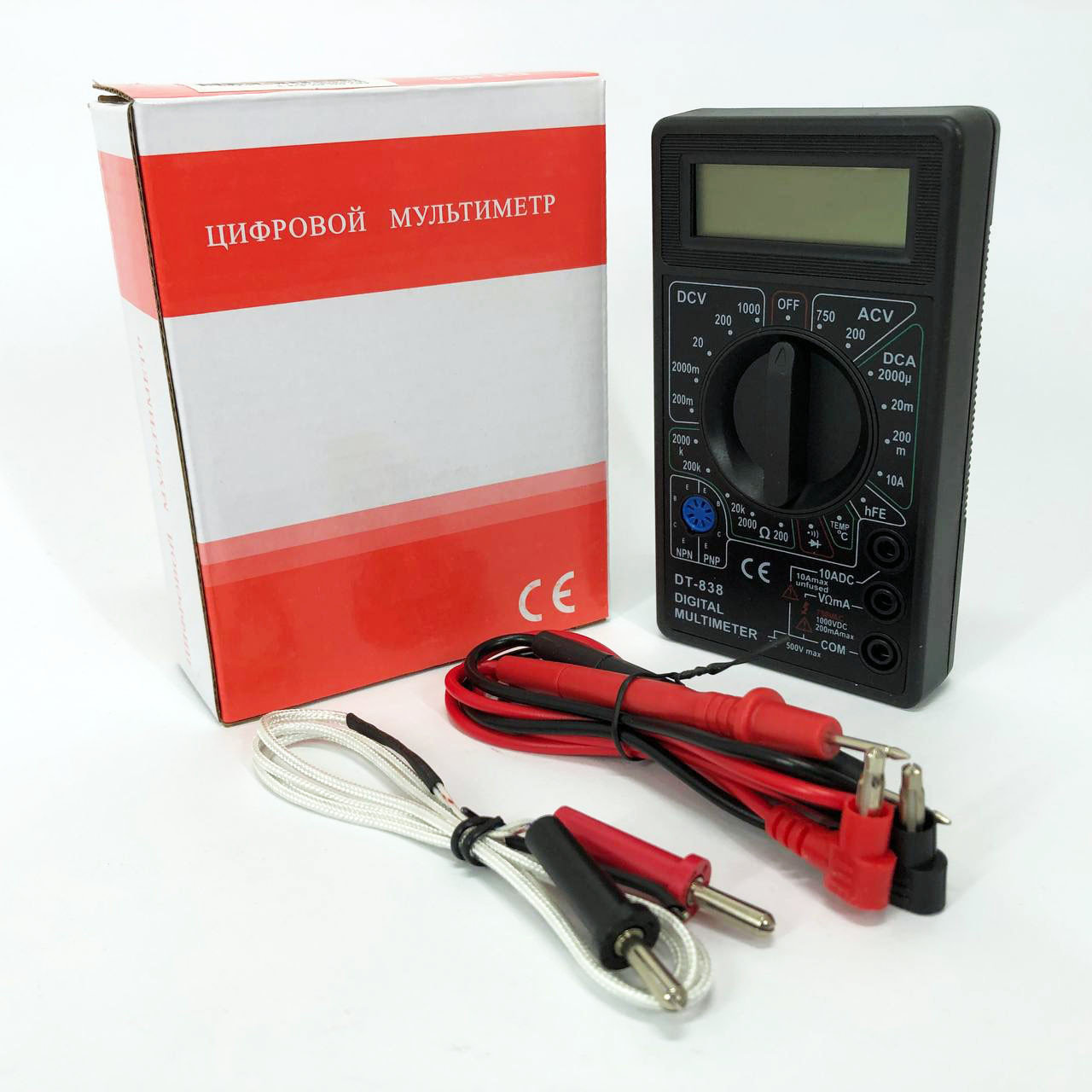 Цифровий мультиметр для струму DT-838, Мультиметр із функцією захисту від перевантаження GM-32, фото 1