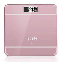 Весы напольные электронные iScale 2017D 180кг (0,1кг) с температурой весы напольные 180 кг. Цвет: розовый upg
