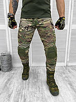Тактичні чоловічі штани з наколінниками мультикам, військові весняні штани ріп-стоп для військовослужбовців ЗСУ