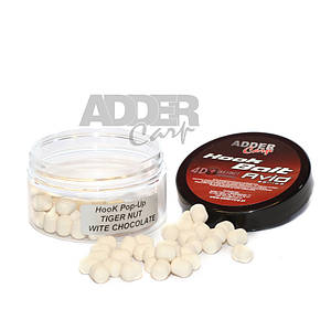 Плавальні бойли Adder Carp Hook Boilies Avid Pop-Up Dumbell 8/10 мм/90 мл Тигровий горіх — Білий шоколад