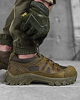 Тактические кроссовки Undolini олива кожа вставки сетка, мужские военные кроссовки весна-лето, армейская обувь