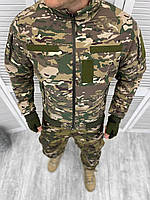 Демісезонна тактична куртка мультикам ріп стоп, військова куртка осінь-зима на синтепоні не промокає зсу