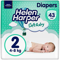 Подгузники Helen Harper Soft&Dry New Mini Размер 2 4-8 кг 43 шт 2316770 i