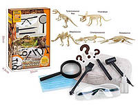 Розкопки динозаврів 80100 гіпсова плита, інструменти для розкопки, в коробці ish
