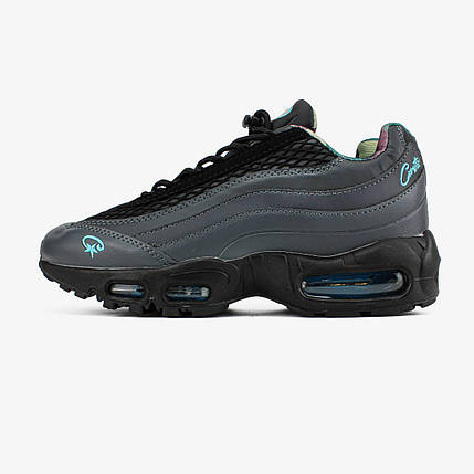 Чоловічі Кросівки Nike Air Max 95 x Corteiz Graphite Grey / Найк Аїр Макс 95 Кортейз Графіт Сірі з Чорним, фото 1