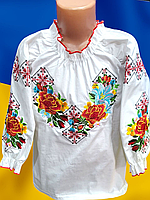Блузка-вишиванка підліткова 3/4 рукав на дівчинку 122-152 см "VYSHYVANKA" недорого від прямого постачальника