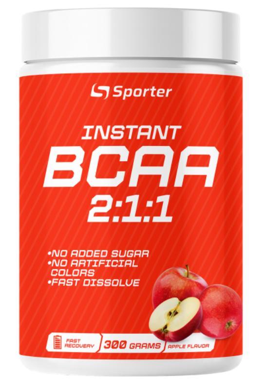 Амінокислоти BCAA Sporter BCAA INSTANT 300 грам Смак : яблуко