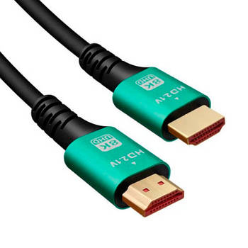 Кабель HDMI - HDMI 5м v2.1 8K UHD позолочений грубий, Premium