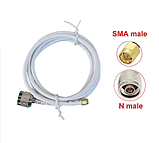Кабель 3D-FB 50 Ом N Male SMA male білий 5 м, фото 3