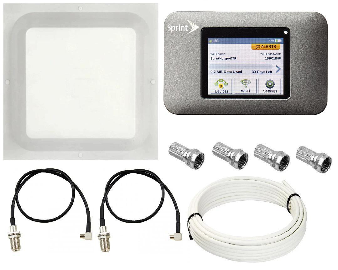 Комплект WiFi роутер 3G модем Sierra NetGear Zing 771s з панельною антеною RNet КВАДРАТ MIMO 2x17 дБі, фото 1