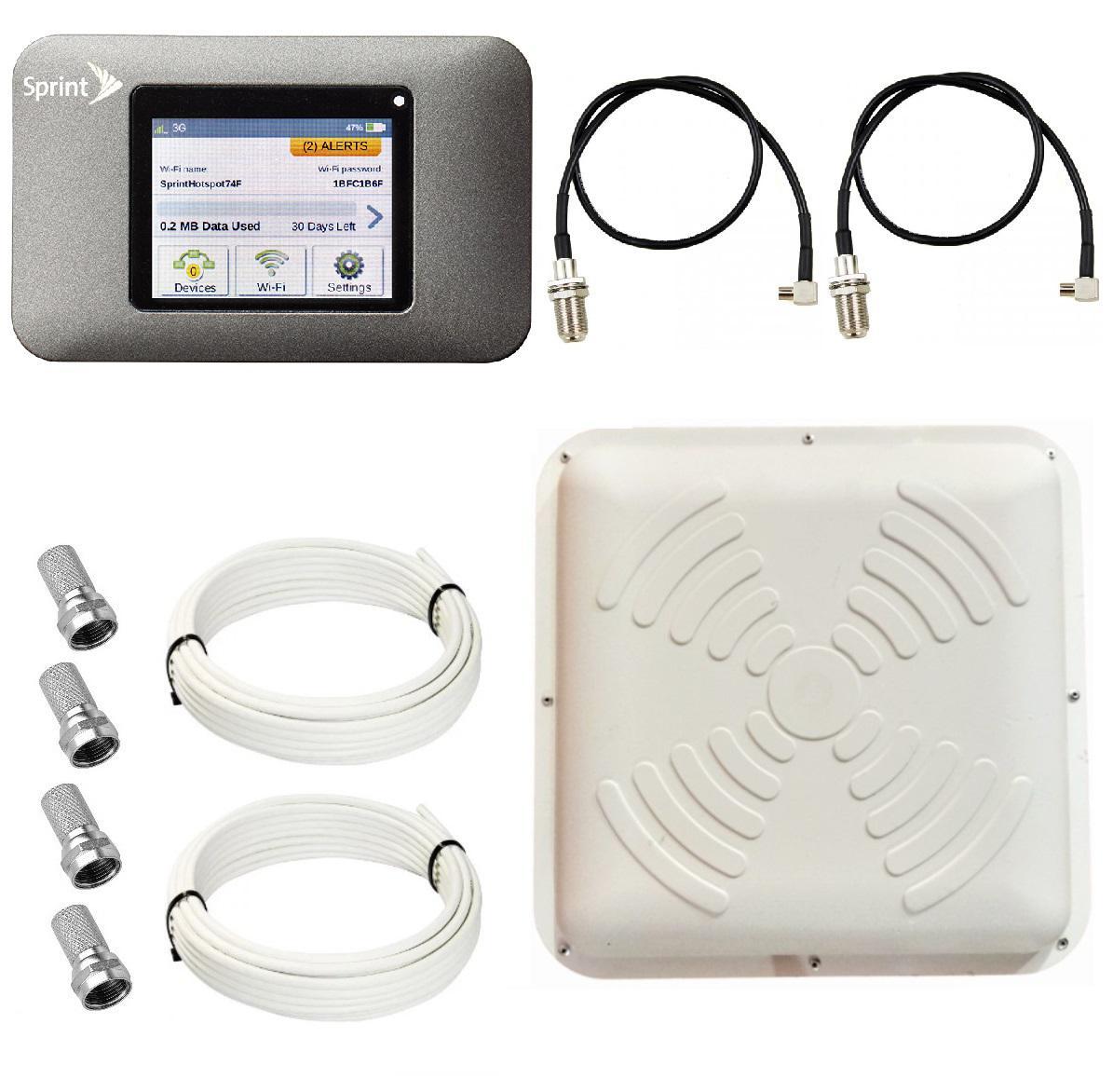 Комплект WiFi роутер 3G модем Sierra NetGear Zing 771s з панельною антеною Energy MIMO 2x17 дБі, фото 1