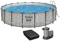Каркасный бассейн Bestway 5618Y (549х122 см), с картриджным фильтром, лестницей и защитным тентом