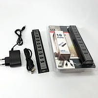 Разветвитель USB HUB на 10 портов с активной зарядкой 220V. DH-706 Цвет: черный