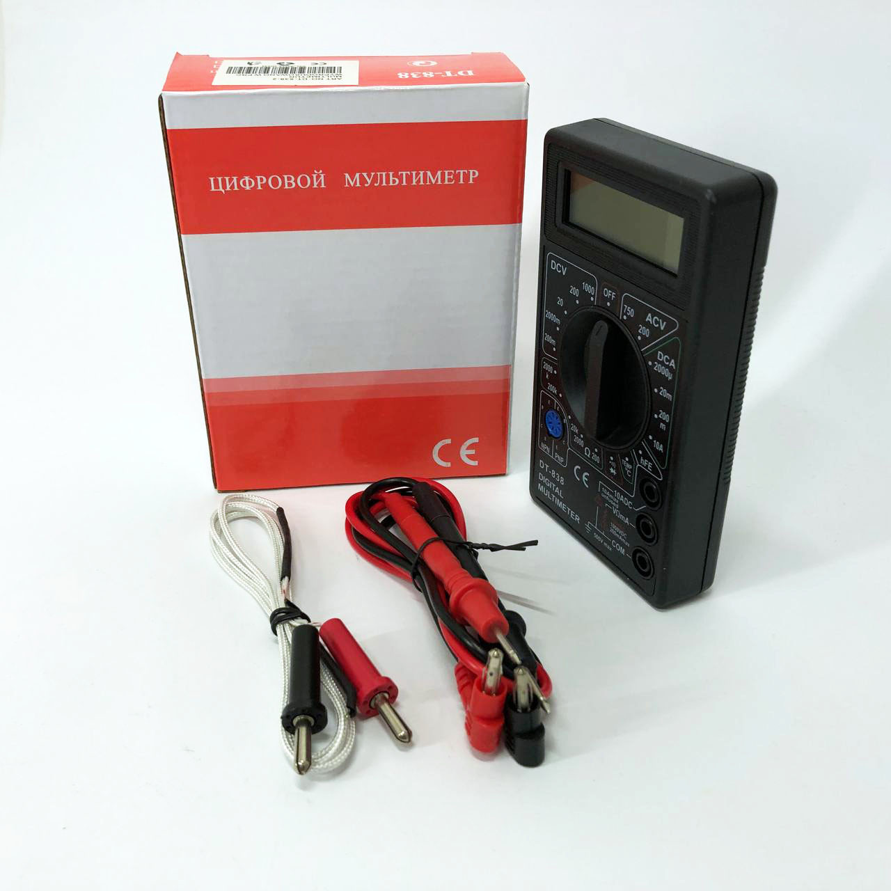 Якісний мультиметр DT-838, Мультиметр цифрового типу, Мультиметр цифровий CF-697 тестер амперметр, фото 1