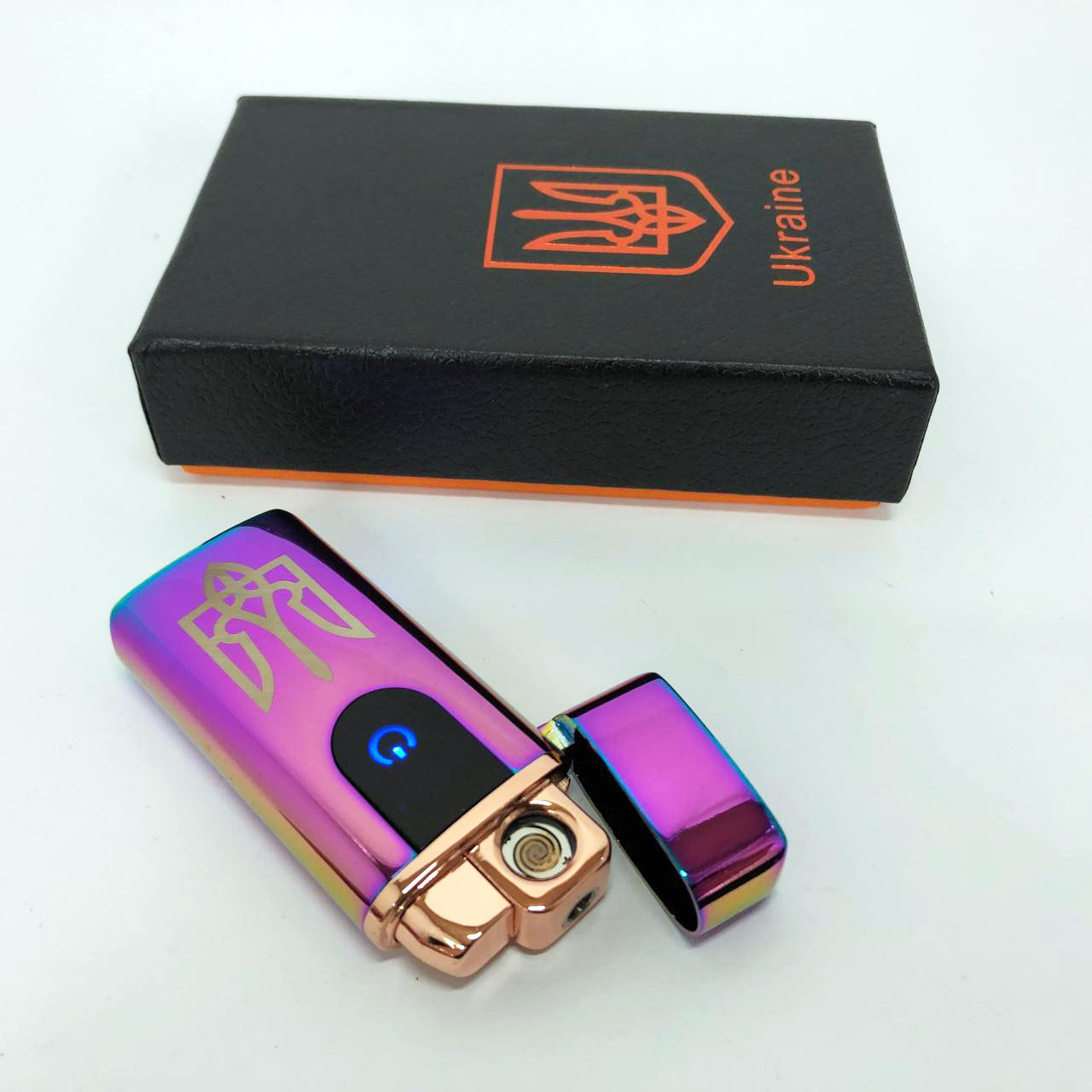 Електронна сенсорна USB запальничка HL-431, Запальничка електрична дуга Сувенір KA-99, фото 1