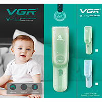 Детская вакуумная машинка для стрижки Baby Hair Trimmer VGR V155 (Синий) (40шт)