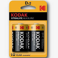 Батарейка лужна KODAK XTRALIFE LR20, 2шт в блістері, ціна за блістер