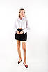 Шорти-спідниця з поясом в смужку чорні 16033 (2000000129068), фото 2