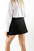 Шорти-спідниця з поясом в смужку чорні 16033 (2000000129068), фото 5
