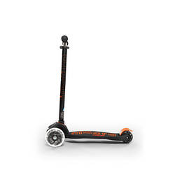 Самокат Micro Maxi Deluxe black/orange LED MMD143 smart
