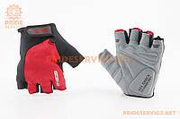 Перчатки без пальцев S с гелевыми вставками под ладонь, чёрно-красные SBG-1457, ВЕЛОЭКИПИРОВКА