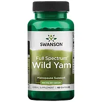 Поддержка гормональной системы Swanson Wild Yam Root 400 mg Full Spectrum, 60 капсул