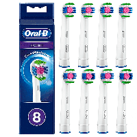 Насадки на зубные щётки Oral-B 3D White EB18 комплект сменных насадок 8 штук на электрощетку браун