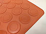Силіконовий килимок для випікання макаронс 38.7×28.7 см з 48 осередками 3.8 см —коврик для рівномірної випічки тістечок, фото 9