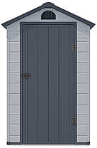 Сарай для інструментів Vermont 134x104 см Hardmaister 003464 Light Grey, фото 3