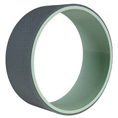 Колесо для йоги сіро-зелене 32х13см