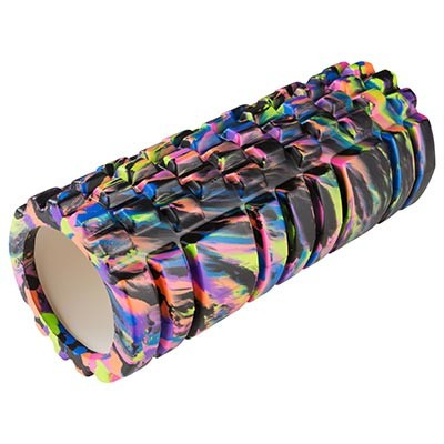 Ролик для йоги мультицвіт чорний 33х14см
