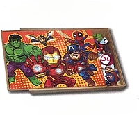 Набор деревянных пазлов Marvel Super Hero Adventures 5 в деревянной коробке для хранения состоит из 5 картинок
