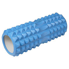 Ролик для йоги грані синій 33х10см